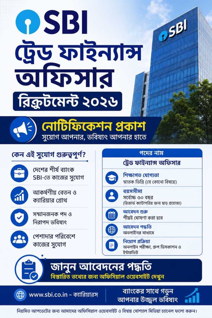 SBI Trade Finance Officer Recruitment 2026
