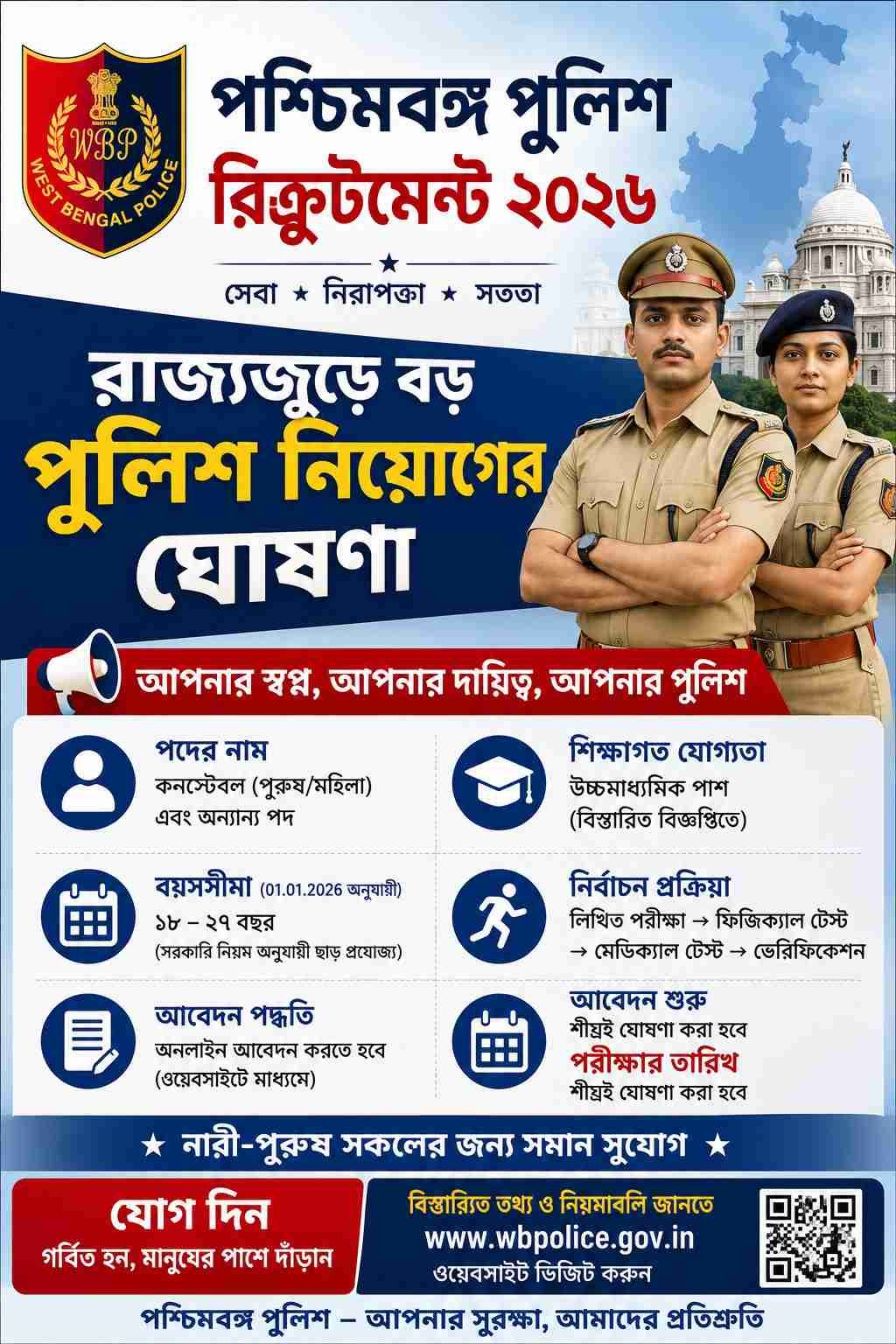 WB Police Recruitment 2026