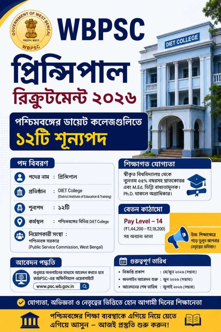 WBPSC Principal Recruitment 2026