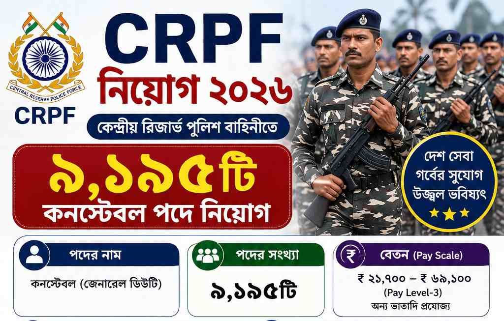 CRPF Constable Recruitment 2026