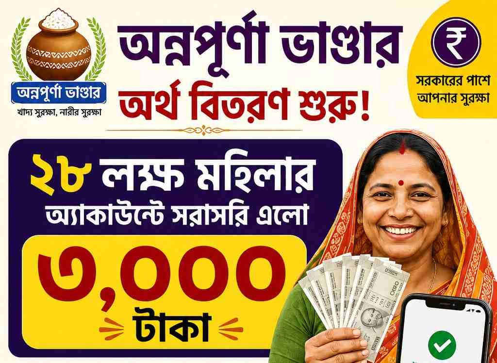 Annapurna Bhandar Payment Receive ₹3,000 Directly in Bank Accounts